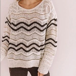 Skies Are Blue | Chevron Knit Sweater